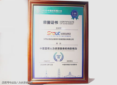 2020劳务圈大会 丝路外包集团荣登中国蓝领人力资源服务机构影响力TOP50